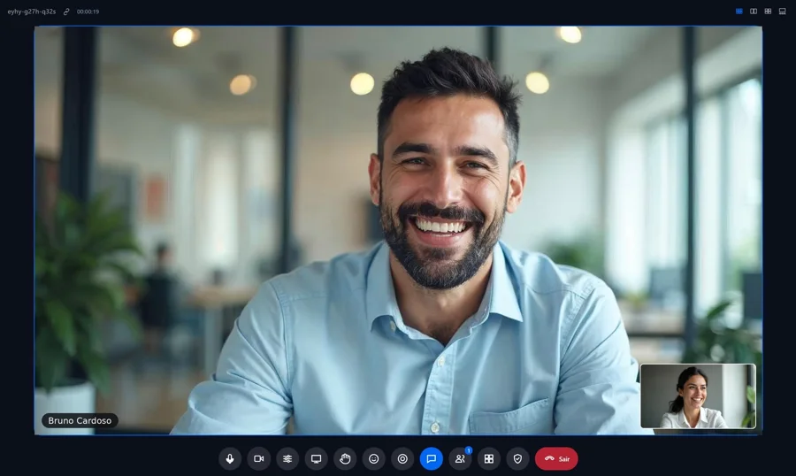 Reunião em vídeo no navegador